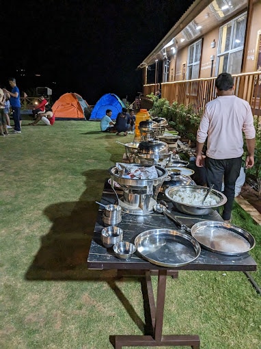 buffet at panshet camping